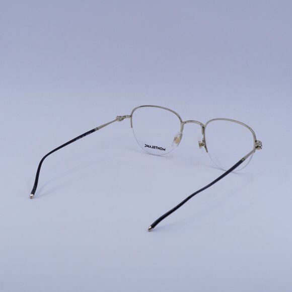 Montblanc MB0129O 002 Eyeglasses Gold 49mm Geometric Frame - Picture 5 of 10